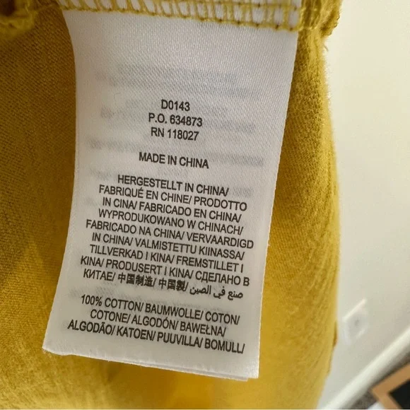 Boden Yellow Jersey T-Shirt Dress With Gold Honeycomb - Women’s US 12R (UK 16R) - Picture 7 of 11